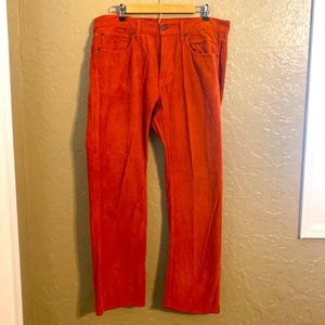Men’s Like New Burnt Orange American Eagle Corduroy Pants  34x32
